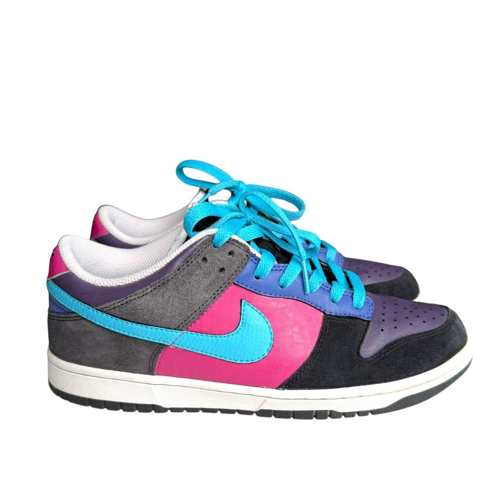 Nike Dunk Low 6.0 Sneakers Size 11 W, 9.5 M, 314141-041 Pink Blue Purple Black