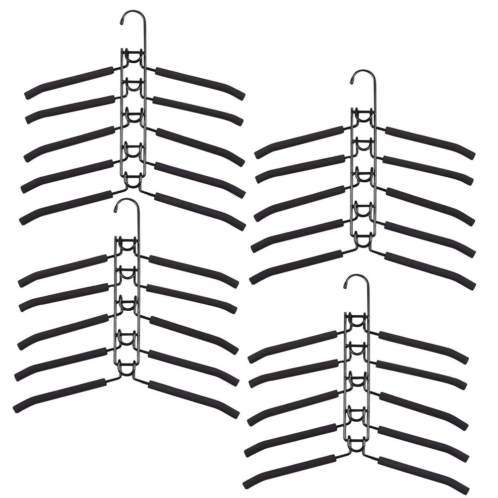 Space-Saving 5-in-1 Metal Multi-Layer Clothes Hangers - 4 Pack
