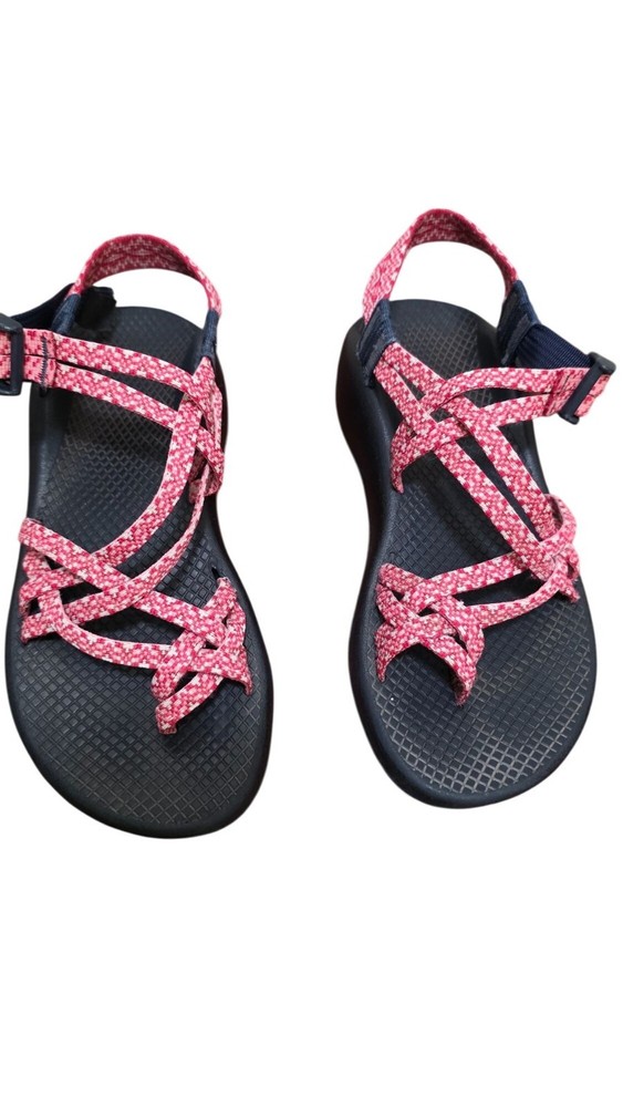 Chaco Womens Adjustable Strap Hiking Sandals White Pink Size 7 Strappy Comfort