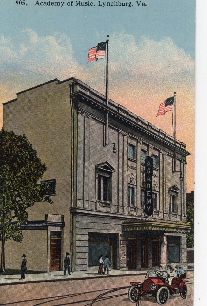 1910 - 1912 Lynchburg VA Academy of Music on Main Street J P Bell CO Unused EXC-image