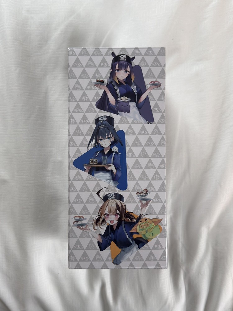 Kura Revolving Sushi X Hololive English Collab Drink Bottle Set Kronii Ina Gigi