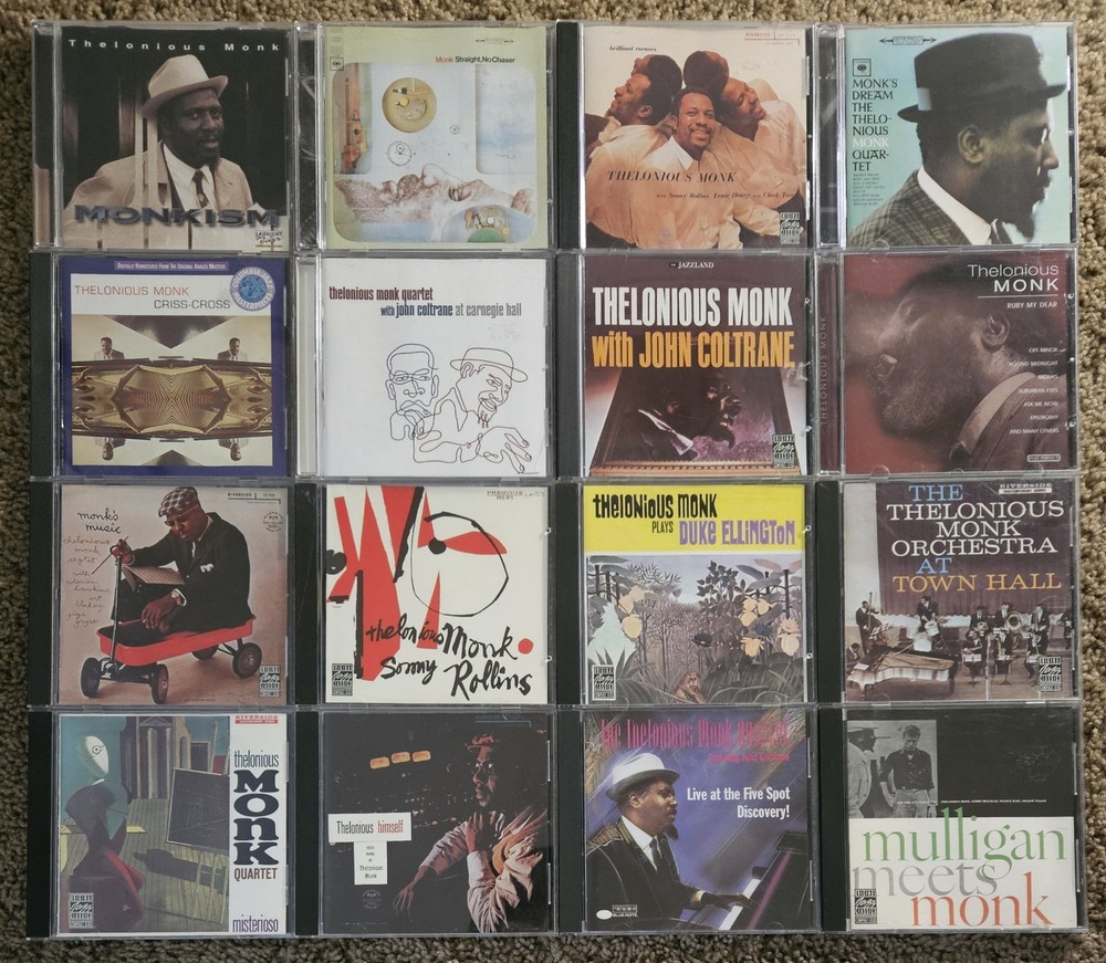 Thelonious Monk 16 CD Lot John Coltrane Brilliant Corners Mulligan Town Hall