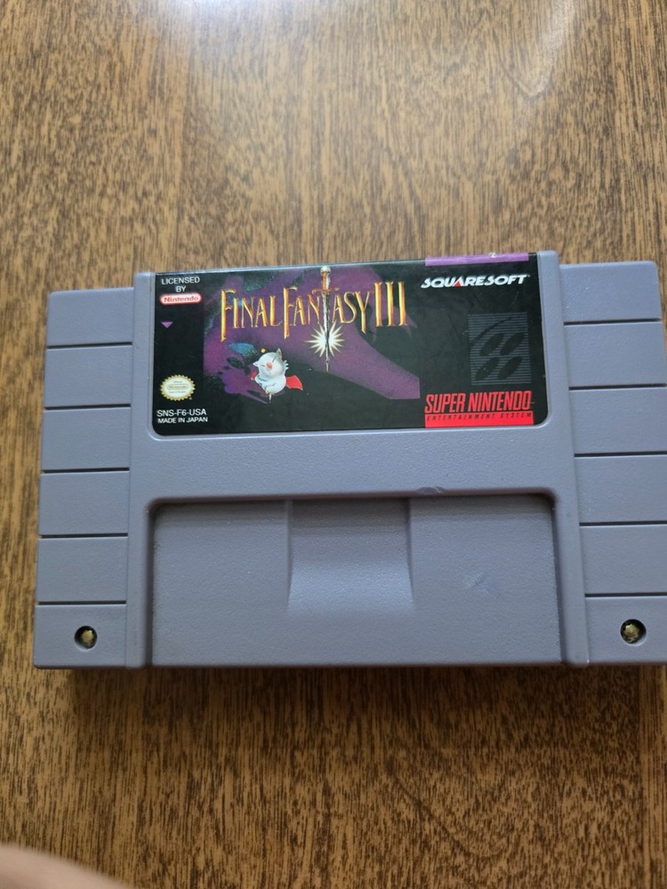 Final Fantasy III 3 Super Nintendo SNES Cartridge authentic