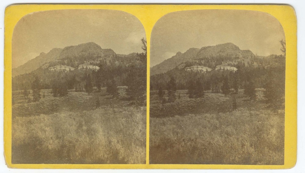 D1804~ YELLOWSTONE c.1870s Head of Annie Lake, Calfee & Catlin Stereoview