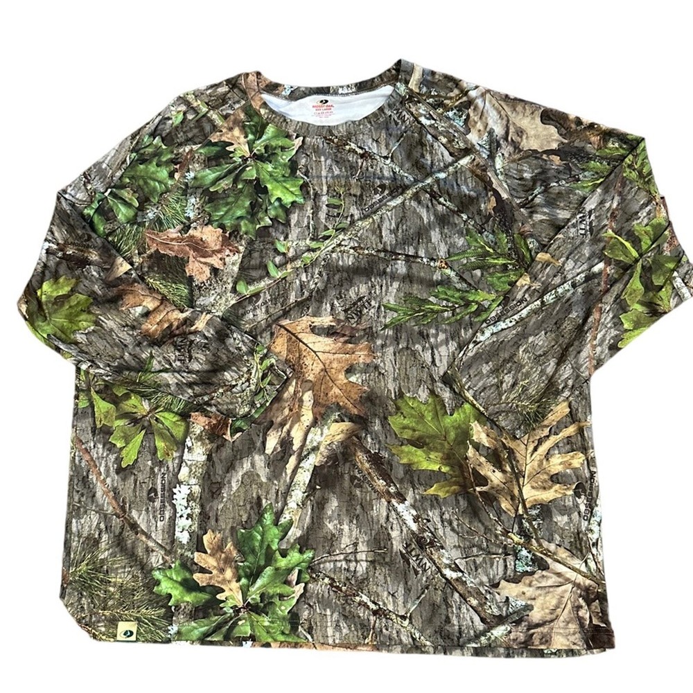 Mossy Oak Polyester/Spandex Mens Long Sleeve Camo Shirt XXXL