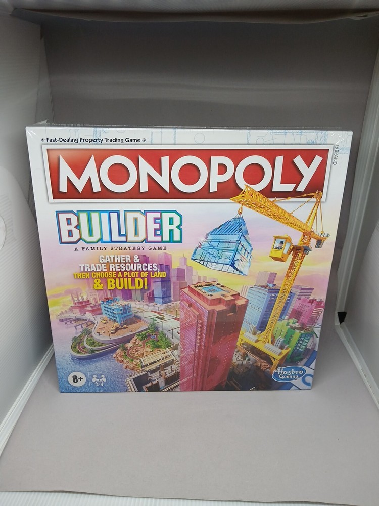 Monopoly Builder Board Game Kids Family Strategy Game Hasbro Stack Sealed New