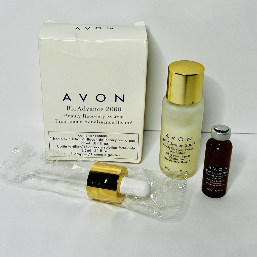 Vintage Avon BioAdvance 2000 Beauty Recovery System with NOS Lotion and Fortifier
