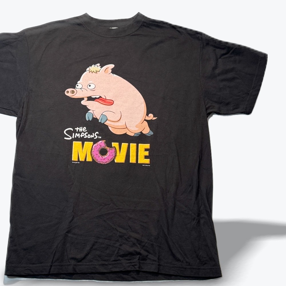 The Simpsons Movie Spider Pig T Shirt 2007 Promo Stedman Classic Men Large Black