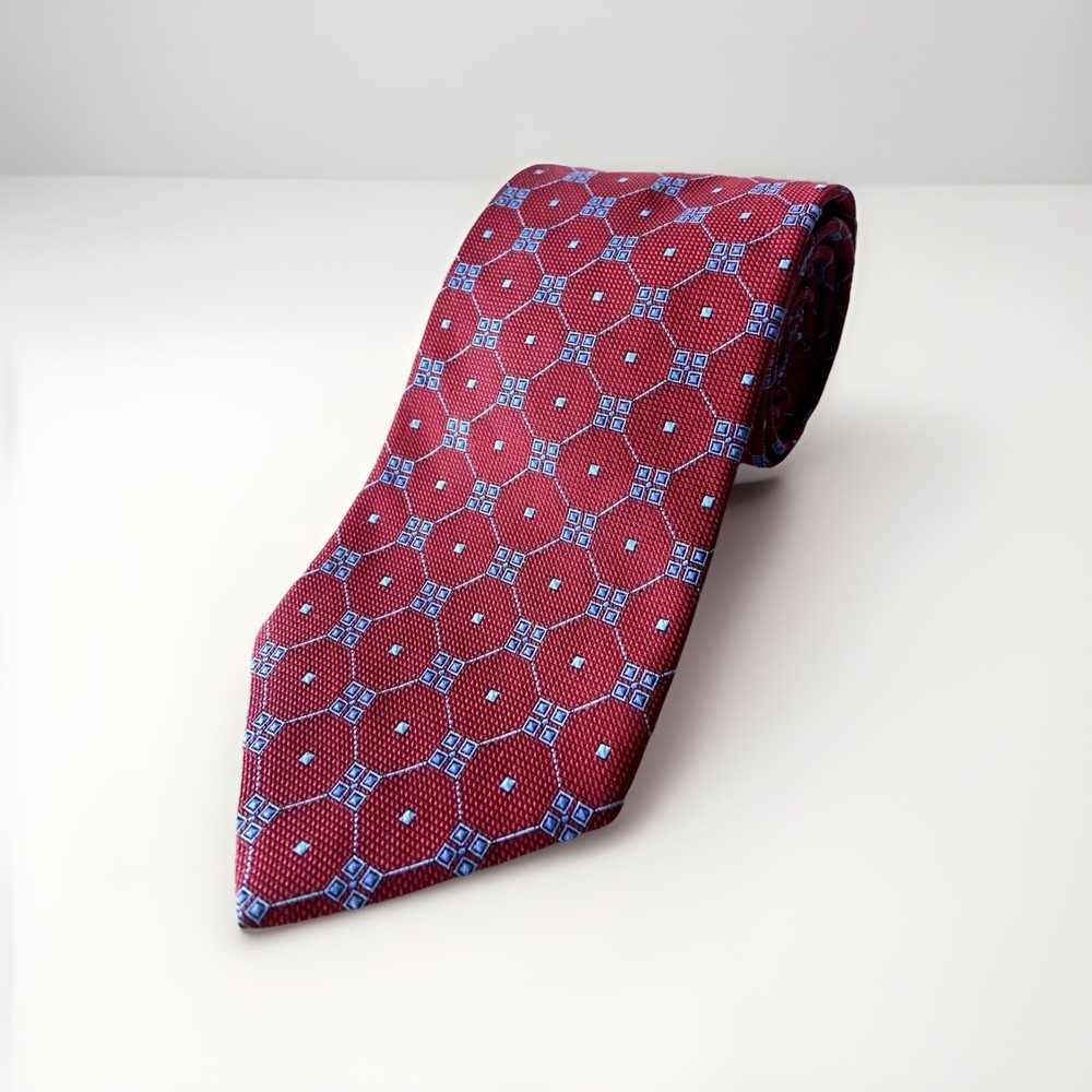 Brooks Brothers Jacquard Design Silk Neck Tie Woven In Italy 60 x 3.5