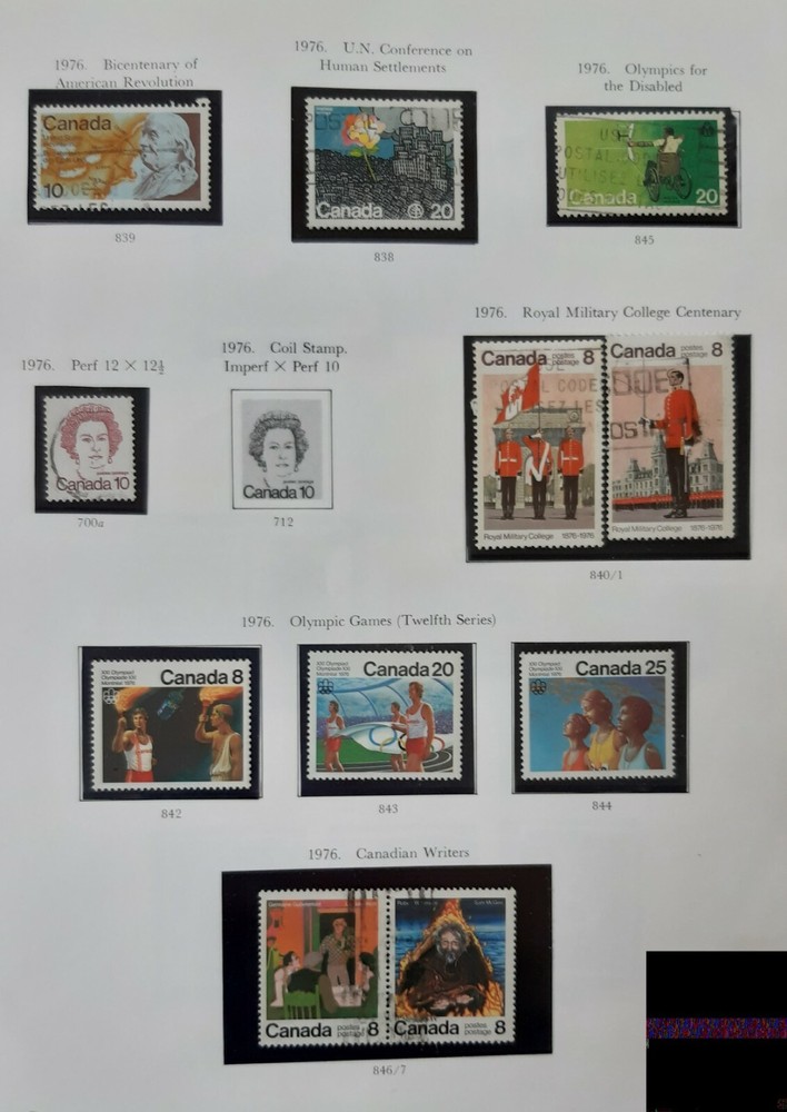 CANADA 1976 Queen Elizabeth II -  3 Album pages.