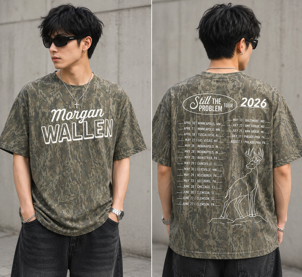 Morgan Wallen Merch Still The Problem Tour 2026 Camo Dear Unisex T-Shirt
