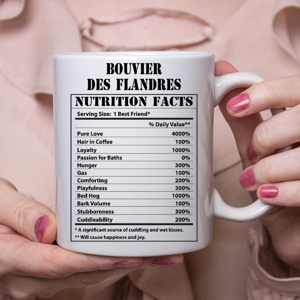 Funny Bouvier Des Flandres Nutritional Facts Coffee Mug Gift