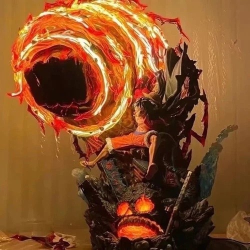 One Piece Luffy Gear 3 GK Resin LED Statue Figure Anime Collectible Lights Up