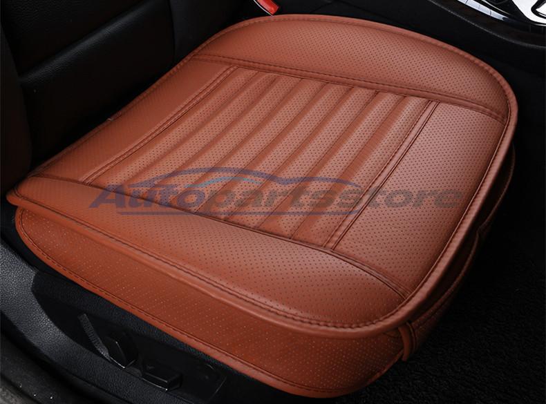Brown Auto Car PU Leather Charcoal Full Surround Seat Cover Pad Protect Cushion