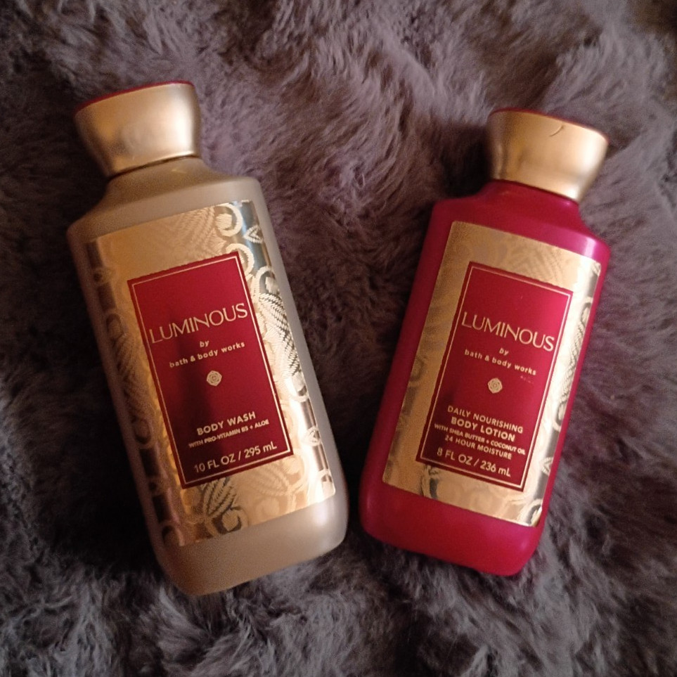 bath & body works luminous body wash and lotion. brand new 8 fL ounce bottles