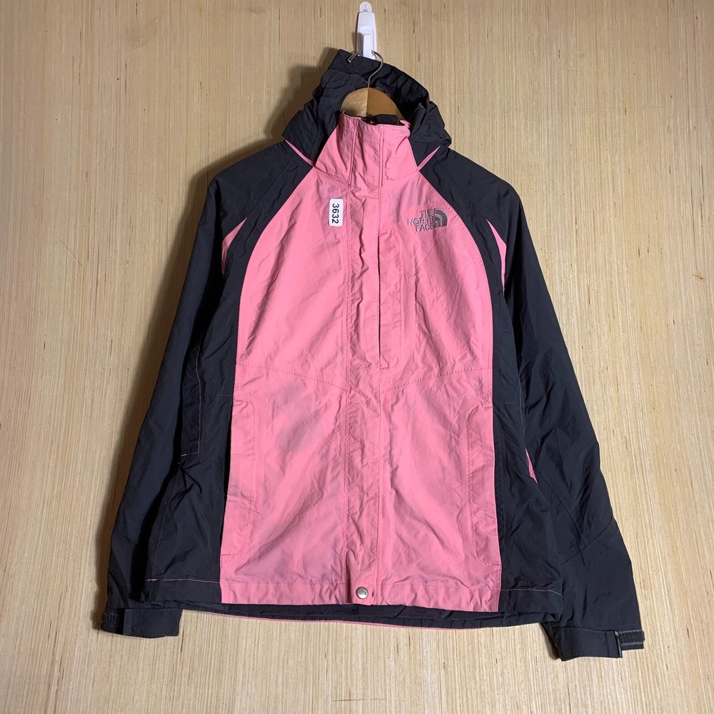 The North Face Womens Pink Zip Up Jacket Medium Long Sleeve Stained
