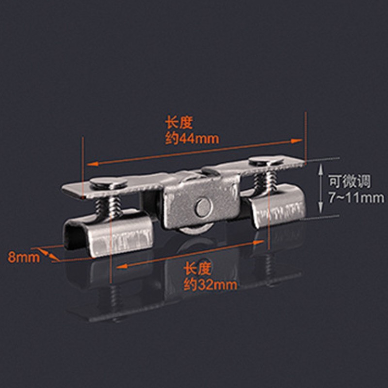 Showcase Cabinet Door Stainless Steel Glass Sliding Roller Wheel Pulley 10Pcs