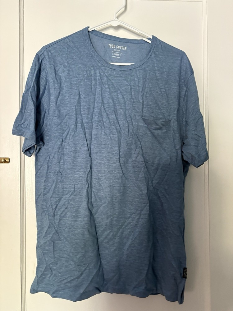 Todd Snyder Linen T-shirt Size M Blue