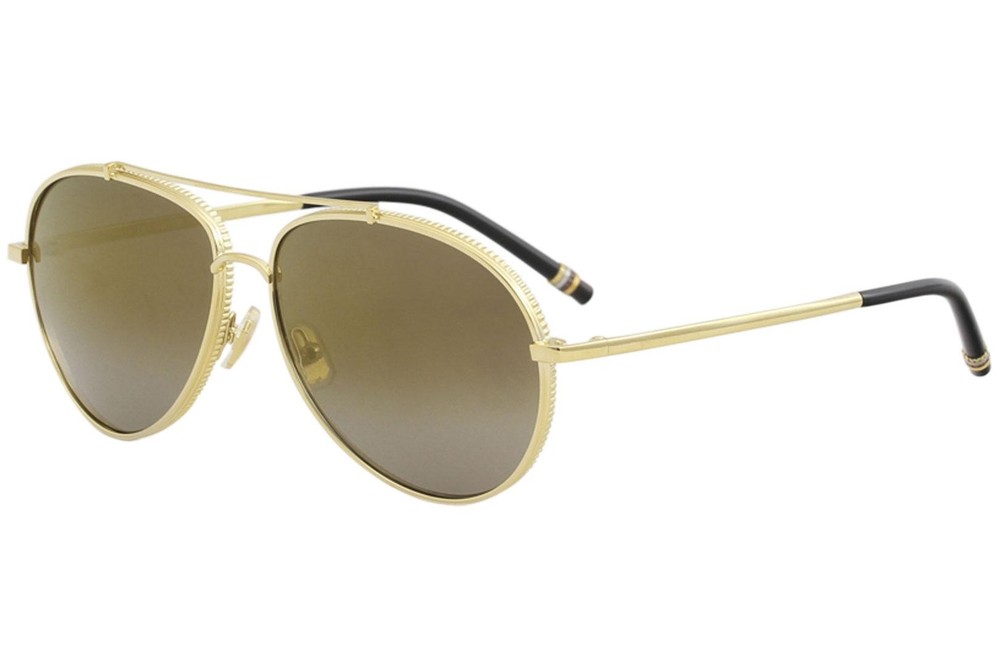 Boucheron Women's BC0003S BC/0003/S 009 Gold Pilot Polarized Sunglasses 58mm