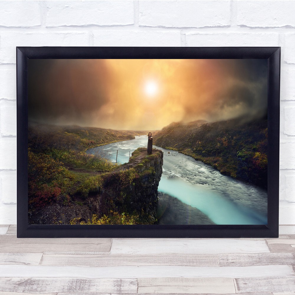 Landscape Scenery Sun Nature Pleasant Wall Art Print