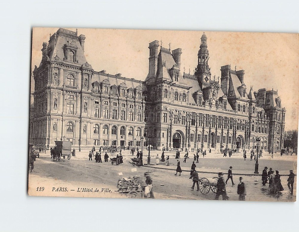 Postcard L'Hotel de Ville Paris France