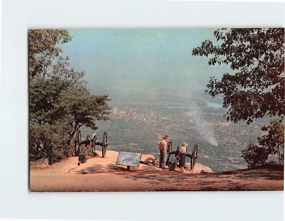 Postcard Panorama of Chattanooga from Point Park Chattanooga Tennessee USA