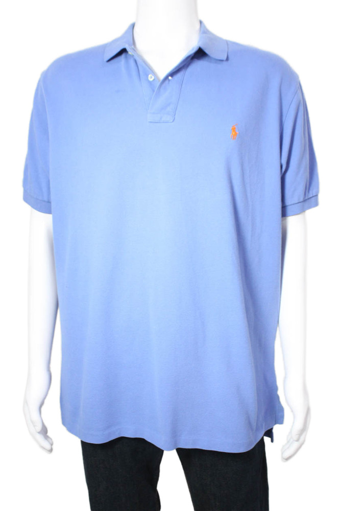 Polo Ralph Lauren Men Collared Cotton Polo Shirt Blue Short Sleeve Size XLFree Shipping in US $100+ Orders | $6.95 Orders Below