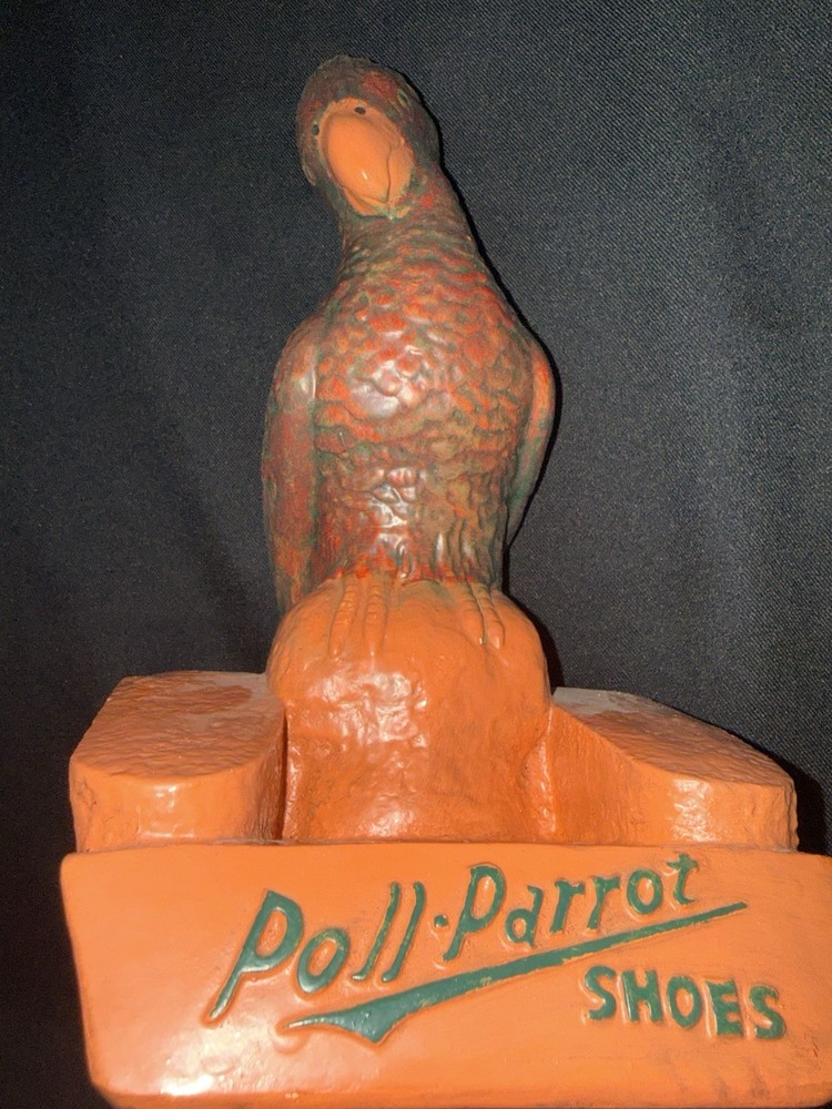 Vintage Poll-Parrot Shoes Store Counter Display Chalkware Advertising “as Is”