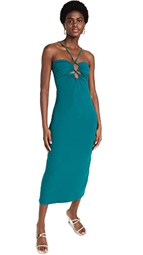 L*Space LSpace Womens Ellery Dress, Deep Sea, Blue, M Teal