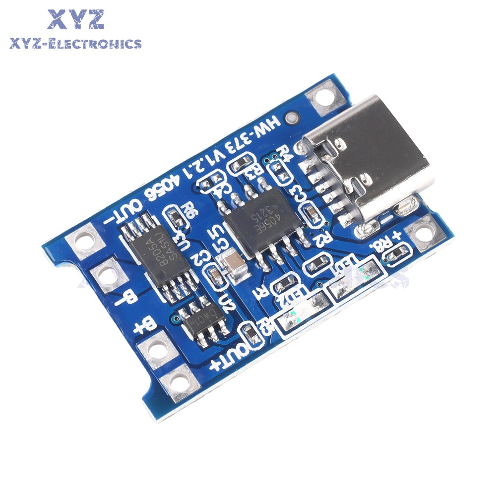 10PCS Type-C USB 5V 1A 18650 TP4056 Lithium Battery Charging Board Charger