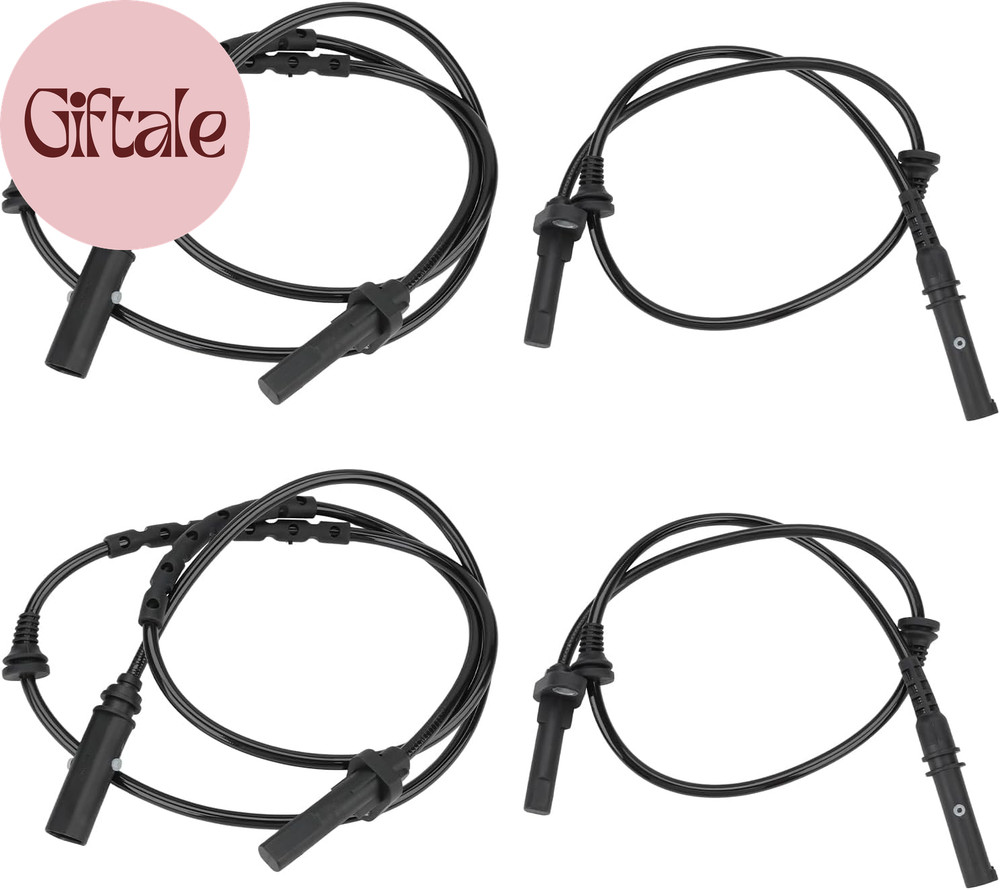 4 Pcs ABS Wheel Speed Sensors Compatible with BMW X5 X6 2008 2009 2010 2011 2012