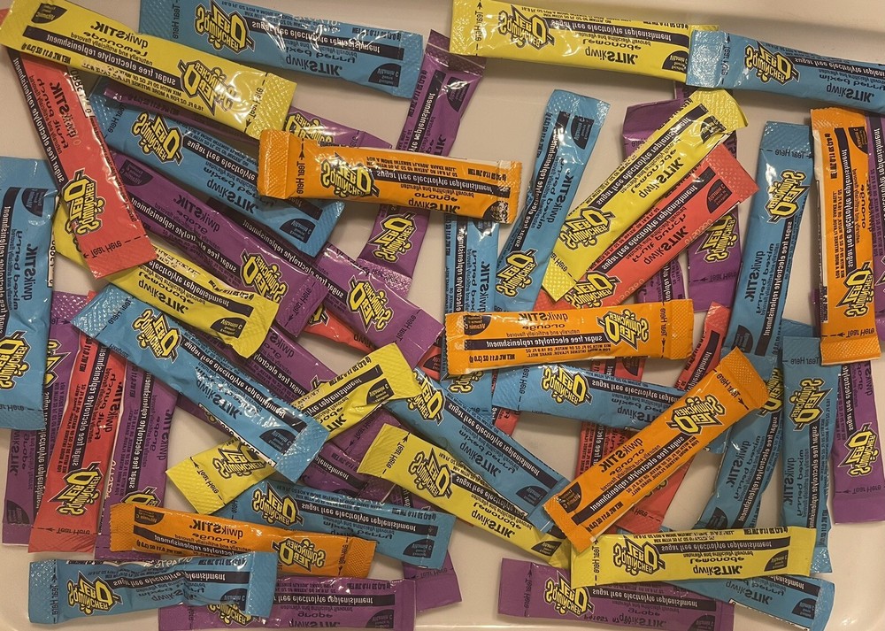 REHYDRATION SUGAR FREE ELECTROLYTE POWDER 50 Qwik Stik Packs- 5 Assorted Flavors