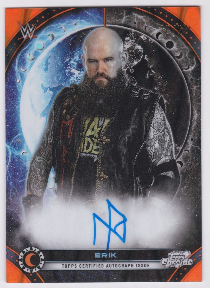 2026 Topps Cosmic Chrome Wwe Erik Equinox Auto Orange Galactic 16/25