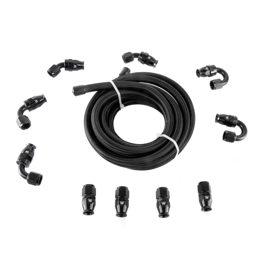 Nylon Stainless Steel Braided Fuel Line Swivel Fittings Kit 20FT 6M 8AN