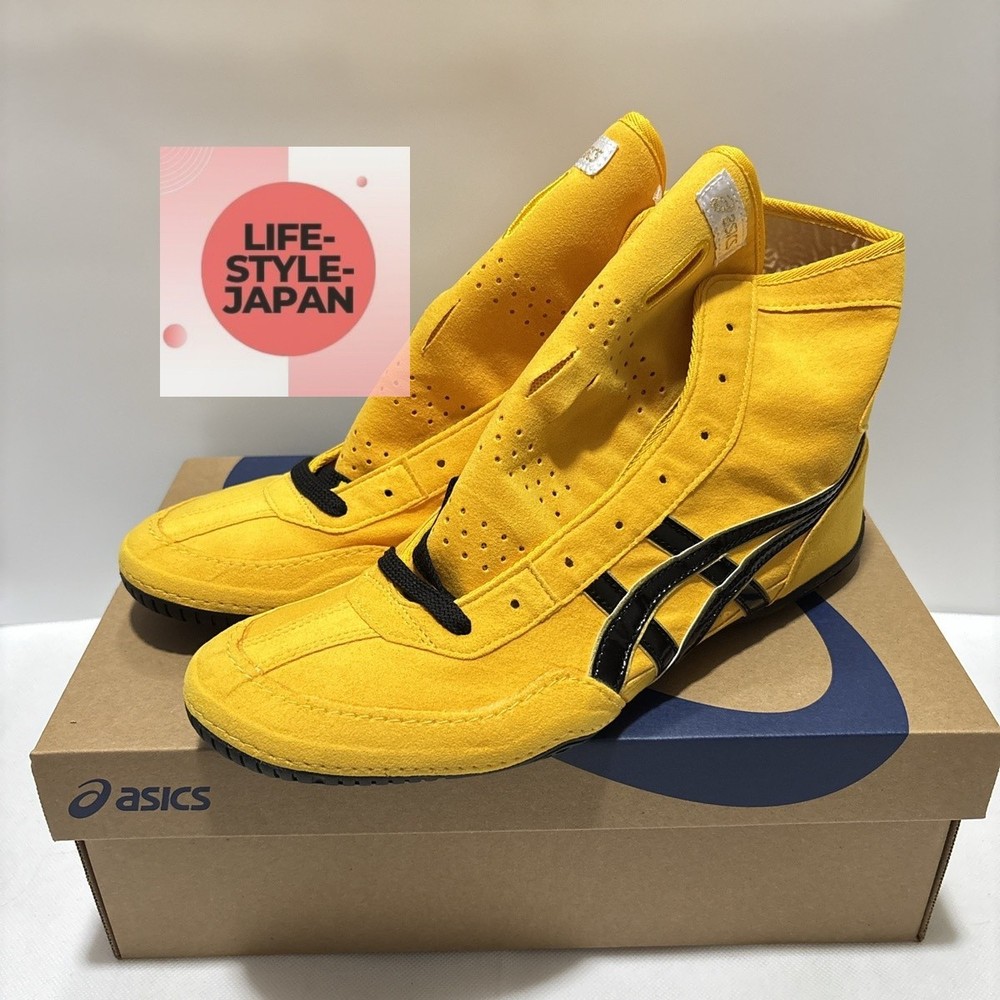 ASICS 1083A001 Yellow Black Gold Black Men Boxing Wrestling Shoes A536 TWR900