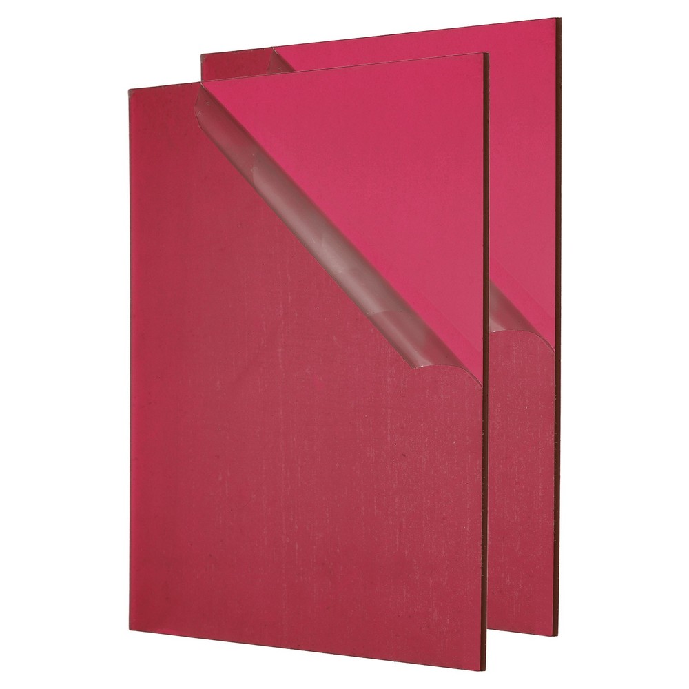 1/8 Inch Thick Acrylic Sheets, 2Pack 16x12 Inch Plastic Sheet Red