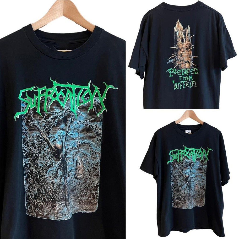 Retro Suffocation Tour 1995 Cotton Reprint All Size Shirt B07.126