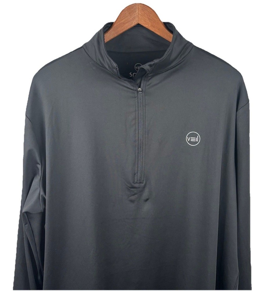 Veil Spark Top Womens 2XL 1/4 Zip Running Pullover Thumbholes Poly/Spandex