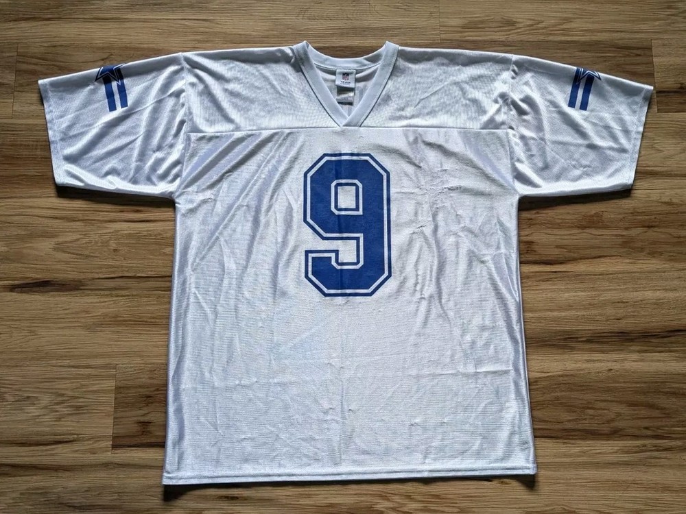 Vintage Tony Romo #9 Dallas Cowboys White & Blue NFL Jersey Mens XL Football