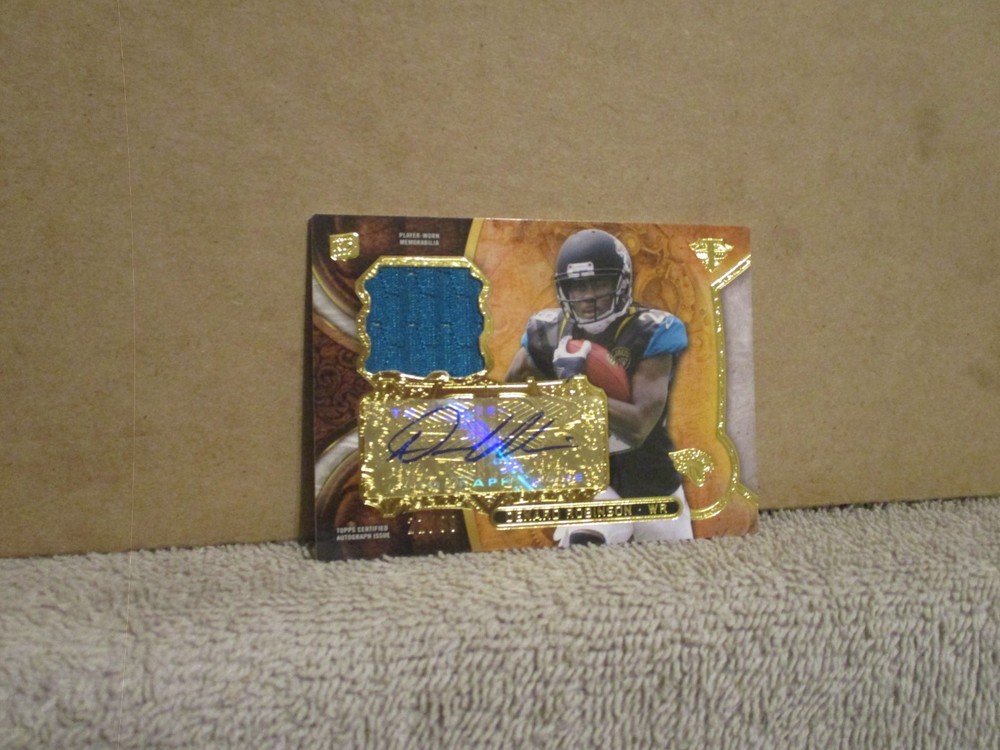 2013 Topps Triple Threads Denard Robinson #Ttrar-Dr Rc Patch Auto 21/99