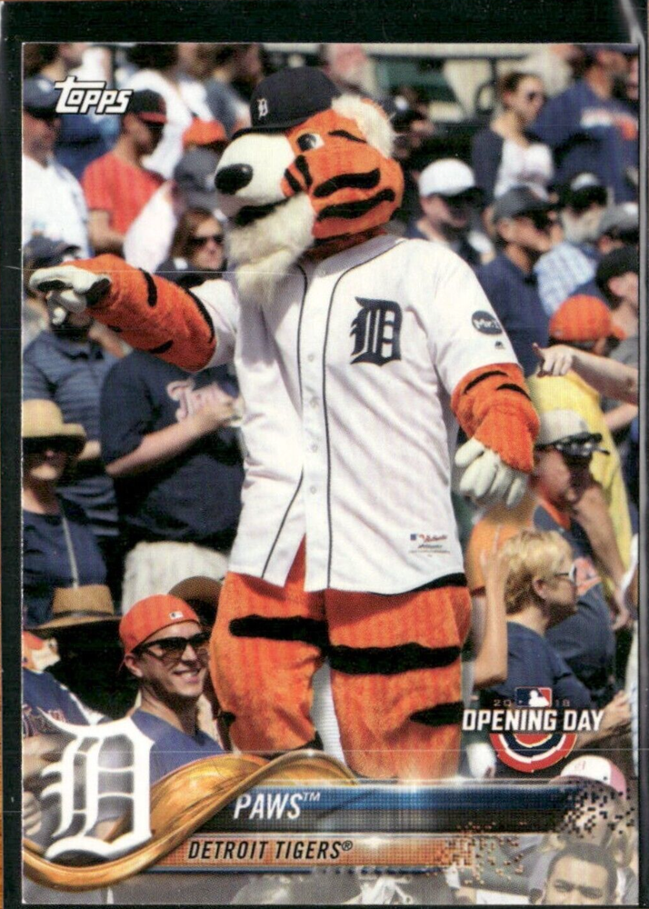 2018 Topps Paws #M-11 Mascot Detroit Tigers