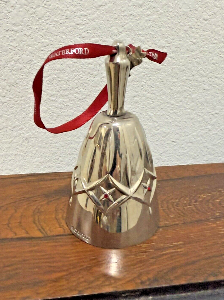 Waterford LISMORE 2011 Silver Plate Bell Christmas Ornament with Jeweled Accent-image