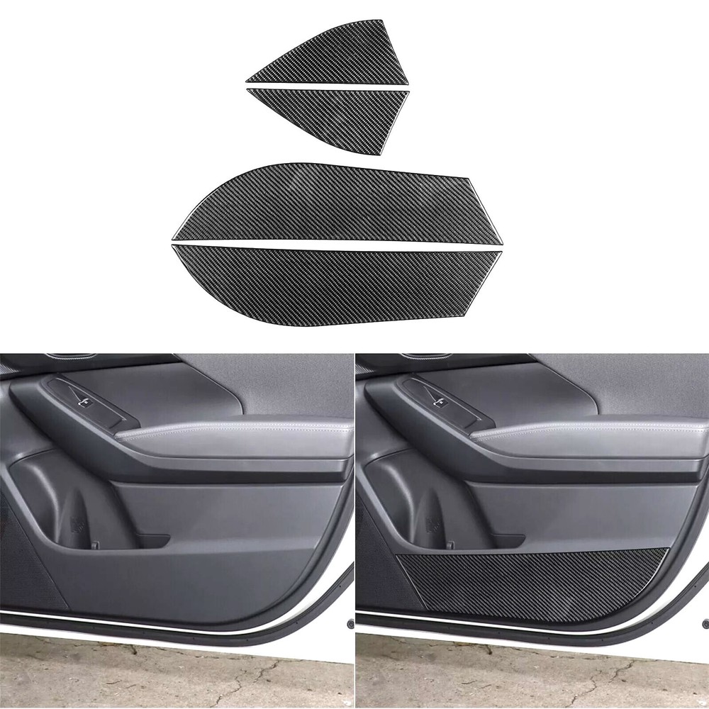 Carbon Fiber Interior Door Panel Cover For Subaru Impreza XV Crosstrek 2017-2022