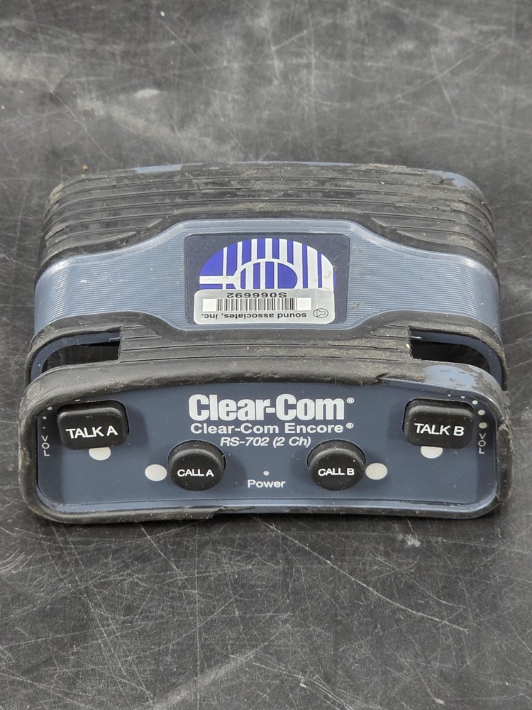 Clear-Com RS-702 2-Channel Beltpack - Black (Front Plate)