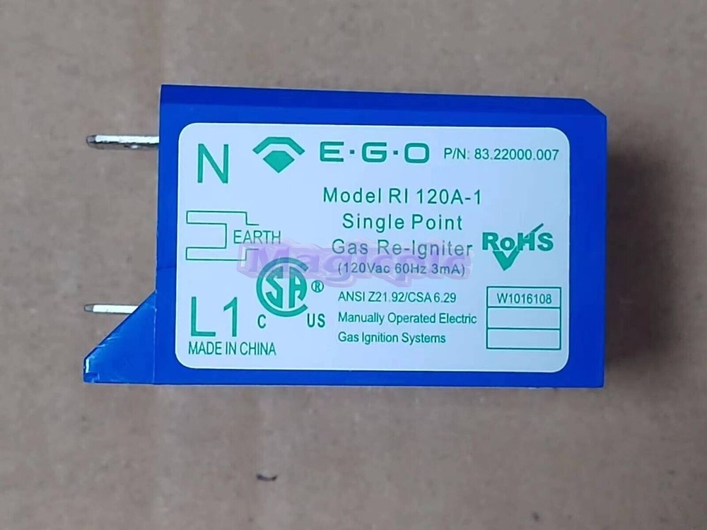 New Spark Ignition Module RI120A-1 Single Point Gas Re-Ignitor 120VAC 60Hz 3mA
