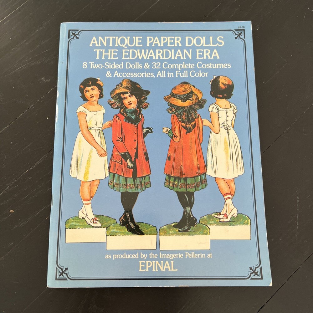 1975 ANTIQUE PAPER DOLLS THE EDWARDIAN ERA Imagerie Pellerin at EPINAL 2 sided