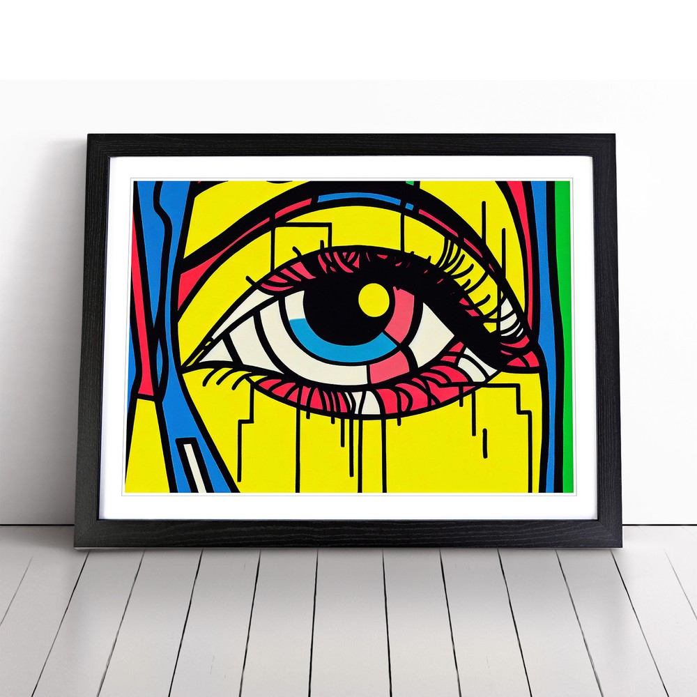 Human Eye Pop Art Abstract Wall Art Print Framed Canvas Picture Poster Decor