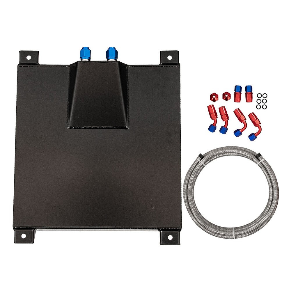 Aluminum 10 Gallon Level Racing Sender Fuel Cell Gas Tank & Nylon Fuel Line Kits