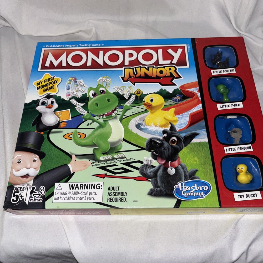 Monopoly Junior Board Game by Hasbro Kids Family Night Complete