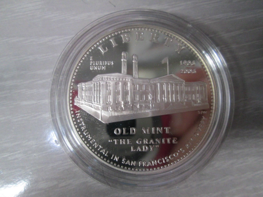 2006 US San Francisco Old Mint Proof Silver Dollar Commemorative Coin _ CAPSULE